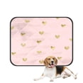 thumbnail image 1 of PKQWTM Pink Gold Hearts Pet Dog Cat Bed Pee Pads Mat Cushion Potty Dogsblankets Crate Bed Kennel 36x48 inch, 1 of 3