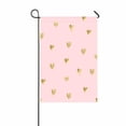 thumbnail image 1 of PKQWTM Pink Gold Hearts Yard Decor Home Garden Flag Size 28x40 Inches, 1 of 1
