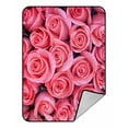 thumbnail image 1 of PKQWTM Pink Roses With Water Drop Blanket Crystal Velvet Throw Bed Blanket 58x80 inches, 1 of 1