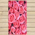 thumbnail image 1 of PKQWTM Pink Roses With Water Drop Microfiber Bath Towels Bathroom Body Shower Towel Size 30x56 Inches, 1 of 1