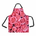 thumbnail image 1 of PKQWTM Pink Roses With Water Drop Unisex Adjustable Bib Apron with Pockets for Commercial Restaurant and Home Kitchen Use, 1 of 2