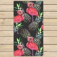thumbnail image 1 of PKQWTM Pink flamingos exotic birds pineapples tropical Microfiber Bath Towels Bathroom Body Shower Towel Size 30x56 Inches, 1 of 1