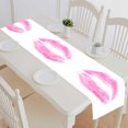 thumbnail image 1 of PKQWTM Pink kiss pure white background Cotton and Linen Table Runner Kitchen Dining Room Supplies Size 16x72 Inch, 1 of 1