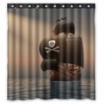 thumbnail image 1 of PKQWTM Pirate Ship Rays Sun WaterProof Polyester Fabric Shower Curtain Size 66x72 Inches, 1 of 1