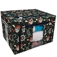 thumbnail image 1 of PKQWTM Pirates Storage Bag Clear Window Storage Bins Boxes Large Capacity Foldable Stackable Organizer With Steel Metal Frame For Bedding,Clothes,Closets, Bedrooms, 1 of 3