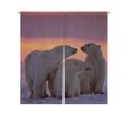 thumbnail image 1 of PKQWTM Polar Bear Family In Canadian Arctic Sunset Door Curtain Window Cover Home Decor Hanging Curtain Size 85x90 CM, 1 of 1