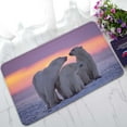 thumbnail image 1 of PKQWTM Polar Bear Family In Canadian Arctic Sunset Home Decor Floor Mat Area Rug Doormat Size 18x30 Inches, 1 of 1