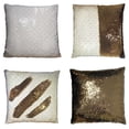 thumbnail image 1 of PKQWTM Polka Dot Warm Gray Just Drop To Swatches And Enjoy Reversible Mermaid Cushion Cover Home Decor Sequin Pillow Case Size 18x18 inches, 1 of 2