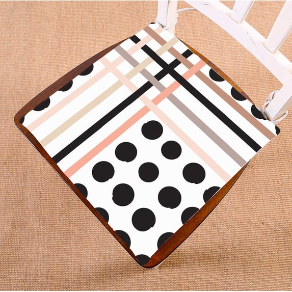 PKQWTM Polka Dots Stripes Brush Strokes Grunge Chair Pads Chair Mat Seat Cushion Chair Cushion Floor Cushion Size 16x16 inches