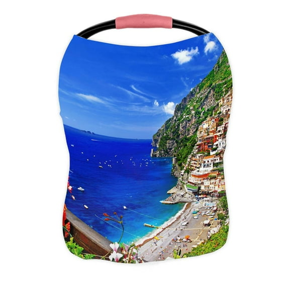 PKQWTM Positano Coast Amalfi Italy Nursing Cover Baby Breastfeeding Infant Feeding Cover Baby Car Seat Cover