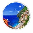thumbnail image 1 of PKQWTM Positano Coast Amalfi Italy Round Beach Towel Beach Mats Shawl Blanket Yoga Mat with Tassels Beach Throw Towel, 1 of 1
