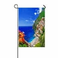 thumbnail image 1 of PKQWTM Positano Coast Amalfi Italy Yard Decor Home Garden Flag Size 28x40 Inches, 1 of 1