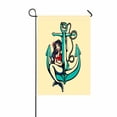 thumbnail image 1 of PKQWTM Pretty Siren Mermaid Pin Up Girl Sitting Anchor Sailor Yard Decor Home Garden Flag Size 28x40 Inches, 1 of 1