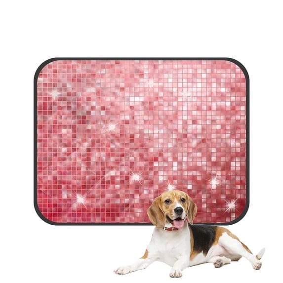 PKQWTM Purple Glittering Pet Dog Cat Bed Pee Pads Mat Cushion Potty Dogsblankets Crate Bed Kennel 25x30 inch