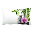 thumbnail image 1 of PKQWTM Purple Orchid Flower Bamboo Bed Decor Pillow Cases Zippered Cushion Cover Size 20x30 Inches, 1 of 1