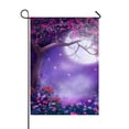 thumbnail image 1 of PKQWTM Purple Scenery With A Flowering Tree And Colorful Shrubs Yard Decor Home Garden Flag Size 28x40 Inches, 1 of 1