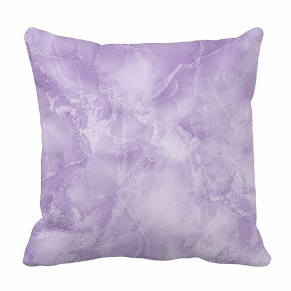 PKQWTM Purple marbleed texture Bed Decor Pillow Cases Zippered Cushion Cover Size 16x16 Inches