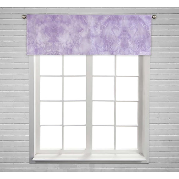 PKQWTM Purple marbleed texture Window Curtain Valance Rod Pocket 54x18 inch