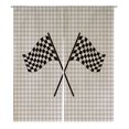 thumbnail image 1 of PKQWTM Racing Flag Door Curtain Window Cover Home Decor Hanging Curtain Size 105x120 CM, 1 of 1