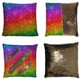 thumbnail image 1 of PKQWTM Rainbow Gradient Raster Version Reversible Mermaid Cushion Cover Home Decor Sequin Pillow Case Size 16x16 inches, 1 of 2