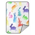 thumbnail image 1 of PKQWTM Rainbow Rabbits Blanket Crystal Velvet Throw Bed Blanket 58x80 inches, 1 of 1