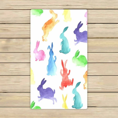 PKQWTM Rainbow Rabbits Microfiber Bath Towels Bathroom Body Shower Towel Size 16x28 Inches