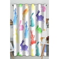 thumbnail image 1 of PKQWTM Rainbow Rabbits Practical heat insulation Shading Window Curtain Size 52(W)x84(H) inches(One Piece), 1 of 1