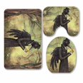 thumbnail image 1 of PKQWTM Raven In The Forest 3 Piece Bathroom Rugs Set Bath Rug Contour Mat and Toilet Lid Cover, 1 of 2