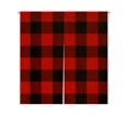 thumbnail image 1 of PKQWTM Red And Black Lumberjack Plaid Pattern Door Curtain Window Cover Home Decor Hanging Curtain Size 85x90 CM, 1 of 1