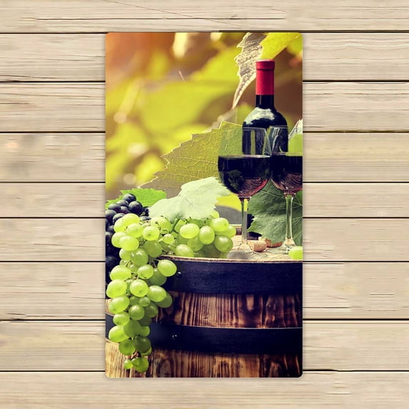 PKQWTM Red Bottle Glass Old Barrel Microfiber Bath Towels Bathroom Body Shower Towel Size 16x28 Inches
