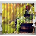 thumbnail image 1 of PKQWTM Red Bottle Glass Old Barrel Practical heat insulation Shading Window Curtain Size 52(W) x 84(H) inches (Two Piece), 1 of 1
