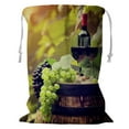 thumbnail image 1 of PKQWTM Red Bottle Glass Old Barrel Storage Basket Laundry Bag with Drawstring Size 18x24 Inch, 1 of 3