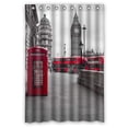 thumbnail image 1 of PKQWTM Red Buses Phone Box WaterProof Polyester Fabric Shower Curtain Size 48x72 Inches, 1 of 1