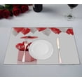 thumbnail image 1 of PKQWTM Red Heart Gift Box Heart Balloons Valentines Day Kitchen Dining Table Mats Placemats Size 12x18 Inches, Set of 2 Pieces, 1 of 2