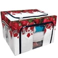 thumbnail image 1 of PKQWTM Red Roses Heart Shape Ornaments White Storage Bag Clear Window Storage Bins Boxes Large Capacity Foldable Stackable Organizer With Steel Metal Frame For Bedding,Clothes,Closets, Bedrooms, 1 of 3
