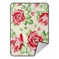 thumbnail image 1 of PKQWTM Red Roses On Light Design Blanket Crystal Velvet Throw Bed Blanket 58x80 inches, 1 of 1