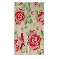thumbnail image 1 of PKQWTM Red Roses On Light Design Door Curtain Window Cover Home Decor Hanging Curtain Size 85x150 CM, 1 of 1