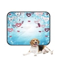 thumbnail image 1 of PKQWTM Red Wooden Decorative Hearts Bokeh Lights Valentine Day Pet Dog Cat Bed Pee Pads Mat Cushion Potty Dogsblankets Crate Bed Kennel 14x18 inch, 1 of 3