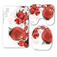 thumbnail image 1 of PKQWTM Red christmas ornaments with star 3 Piece Bathroom Rugs Set Bath Rug Contour Mat and Toilet Lid Cover, 1 of 2