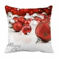 thumbnail image 1 of PKQWTM Red christmas ornaments with star Bed Decor Pillow Cases Zippered Cushion Cover Size 16x16 Inches, 1 of 1