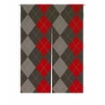 thumbnail image 1 of PKQWTM Red gray argyle Door Curtain Window Cover Home Decor Hanging Curtain Size 85x120 CM, 1 of 1