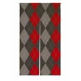 thumbnail image 1 of PKQWTM Red gray argyle Door Curtain Window Cover Home Decor Hanging Curtain Size 85x150 CM, 1 of 1