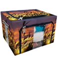 thumbnail image 1 of PKQWTM Reed AgAinst the Background of DrAmAtic Sunset FAll LAndscApe Storage Bag Clear Window Storage Bins Boxes Large Capacity Foldable Stackable Organizer With Steel Metal Frame For Clothes,Closets, 1 of 3