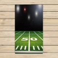 thumbnail image 1 of PKQWTM Rendered Empty Football Field Shining Lights Microfiber Bath Towels Bathroom Body Shower Towel Size 16x28 Inches, 1 of 1
