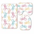thumbnail image 1 of PKQWTM Retro Bike 3 Piece Bathroom Rugs Set Bath Rug Contour Mat and Toilet Lid Cover, 1 of 2
