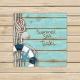 thumbnail image 1 of PKQWTM Retro Boards Ship Deck Lifebuoy Rope Starfish Seashell Microfiber Bath Towels Bathroom Body Shower Towel Size 13x13 Inches, 1 of 1