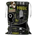 thumbnail image 1 of PKQWTM Retro Music Storage Basket Laundry Bag with Drawstring Size 24x32 Inch, 1 of 3