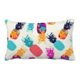 thumbnail image 1 of PKQWTM Retro Summer Pineapple Fruit Happy Vibrant Colors Retro Bed Decor Pillow Cases Zippered Cushion Cover Size 20x30 Inches, 1 of 1