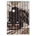 thumbnail image 1 of PKQWTM Retro steam train departs from station WaterProof Polyester Fabric Shower Curtain Size 48x72 Inches, 1 of 1