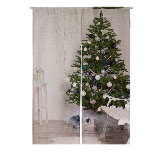 PKQWTM Room Christmas Decorations Door Curtain Window Cover Home Decor Hanging Curtain Size 85x120 CM